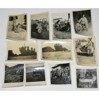Личные фотографии немецкого солдата Восточного и западного фронта. Погибший Экипаж 45 мм орудия, разбитая техника и бронетехника. Espenlaub militaria